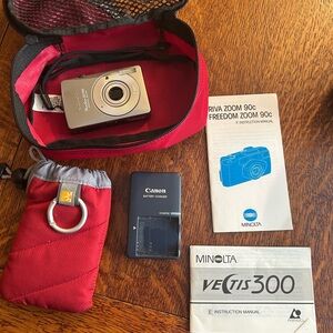 Canon Gray Digital Camera with Accessories